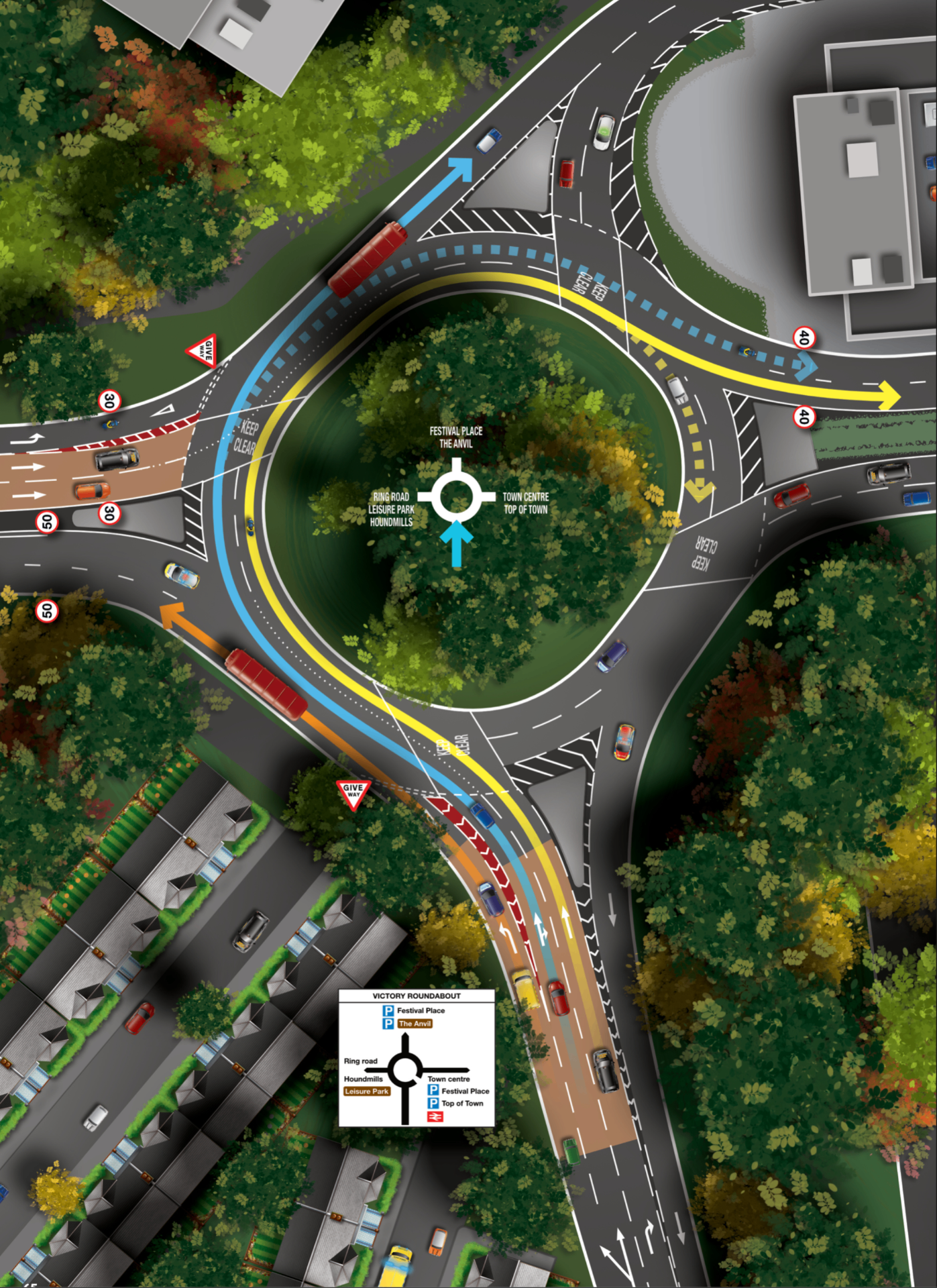 Victory Roundabout Basingstoke Lane By Lane Optimus School Of Motoring victory-roundabout-basingstoke-lane-by-lane-optimus-school-of-motoring